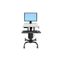 Ergotron® – Poste de travail assis/debout WorkFit-C écran unique LD, 24-216-085 -Capacité poids : 14,7 kg