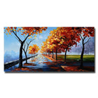 Designart – Chemin dans le paysage d’automne, toile imprimée, 40 x 20 po (PT3503-40-20)-Impression