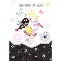 MILLBROOK - Carte de souhaits Enveloppes - 5-3/8 po L x 7-3/4 po H - Griffonnage de papillons - Paquet de 18-Cartes de qualite style boutique