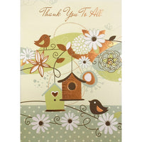 Rosedale – Cartes de souhaits et enveloppes « Thank You To All » 5 x 7 po, 12/paquet (17776)-Imprimé sur du papier cartonné non couché de haute qualité