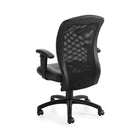 Staples − Fauteuil de direction à dossier maillé, noir-Le siège à hauteur réglable pneumatique vous permet de travailler à la hauteur qui vous convient le mieux