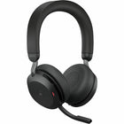 Jabra - Casque Evolve2 75 MS Bluetooth USB Type-C pour Microsoft Teams + station de recharge-Noir, supra-aural, bandeau