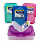 C-Line – Boîte de rangement, 4/pqt (CLI48500)-Couleurs variées (bleu, turquoise, violet et rose)