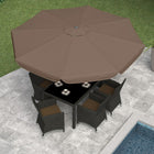 Corliving – Parasol inclinable, brun sable-Un angle d'inclinaison