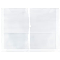 JAM Paper – Enveloppes plastique, exp. 2,63, fermeture élastique, livret, 9¾ x 13 po, poly transparent, paquet de 10-Transparent