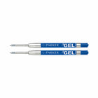 Parker - Recharge d’encre gel - moyenne - bleu - paquet de 2-Couleur de l'encre: Bleu