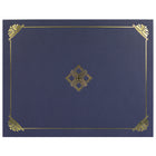St. James - Porte-certificats/porte-documents - feuille d'or - finition lin - bleu marine - paquet de 5-Ajoutez une touche d'élégance, de cérémonie et de sincérité à l'attribution de reconnaissance