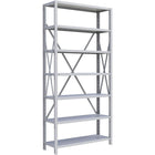 Metalware – Étagère sans boulons RK221, 7 tablettes, 36 x 24 x 76 po, gris pâle-Système de tablettes réglables offrant un espace de rangement solide, mais économique qui convient à vos besoins
