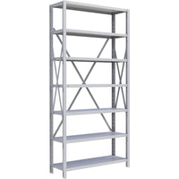 Metalware – Étagère sans boulons RK221, 7 tablettes, 36 x 24 x 76 po, gris pâle-Système de tablettes réglables offrant un espace de rangement solide, mais économique qui convient à vos besoins