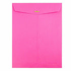 JAM Paper - Enveloppes Colourées pour catalogue à extrémité ouverte - 10 x 13 - avec fermeture à fermoir - rose ultra fuchsia - paquet de 10-Taille: 10 x 13 pouces