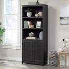 Sauder Cottage Road Bibliothèque avec 3 Tablettes - 71.5" H - Finition Raven Oak (431262)-71.5"H x 29.29"W x 13.98"D