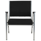 Flash Furniture – Fauteuil bariatrique antimicrobien HERCULES, noir avec cadre argenté, paq./4-Siège rembourré de 2,5 po en mousse épaisse