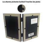 Elementals - Cadres photos doubles pour 2 photos de 4 po l x 6 po H (10,2 cm l x 15,2 cm H) - Vertical - Paquet de 10-Conçu pour un affichage sur une table. Tient bien debout et n'est pas instable