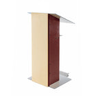 Urbann Lutrin K2 avec roulettes - aluminium et bois - naturel et acajou-Autoportant avec roulettes, discours