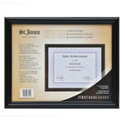 First Base – Cadre pour certificat de reconnaissance, 8 1/2 po x 11 po, noir lustré-Orientation : verticale ou horizontale