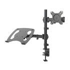 ShoppingAll Support entièrement réglable pour double écran et ordinateur portable-La rotation à 360 degrés permet de positionner votre moniteur en mode paysage ou portrait