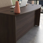 Sauder 59"W La Collection Affirm Bureau Ministre - Finition Noble Elm-  Système de gestion des cordons avec deux œillets de bureau