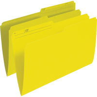 Staples – Chemises de classement de couleur - format légal - 8 1/2 x 14 po - jaune - paquet de 100-Créez des codes couleur pour un accès facile à vos dossiers