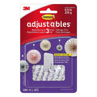 Pinces repositionnables Adjustables Command, 0,5 lb, 14 pinces, 30 bandes-Chaque crochet peut être repositionné jusqu’à 3 fois dans les 20 premières minutes