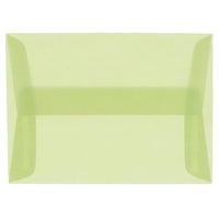 JAM Paper Enveloppes translucides A1, vert feuille, 250/paquet-Enveloppes en papier translucide vert feuille