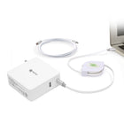 ReTrak - Chargeur de Notebook Rétractable de 87W Type-C avec Cable de Charge/Synchronization-Garantie de 3 ans