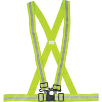 Zenith Safety - Harnais Réfléchissants Pour La Circulation, Jaune Lime Haute Visibilité, T-Grand, paquet de 10-Couleur Jaune lime haute visibilité