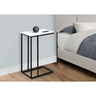 Monarch Specialties - 3760 Table D'Appoint - 25 po H/Blanc/Metal Noir-Assemblage requis: des instructions illustrees et tout le materiel sont fournis pour plus de commodite (des outils supplementaires peuvent être necessaires)