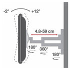 Techly - Support mural inclinable pour téléviseur, 23 à 55 po-Support VESA 400 x 400 mm max.