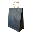 Wamaco - Sacs de magasinage Kraft couleur, 10 x 5 x 13,5 (po), noir, paquet de 100-Sacs de magasinage Kraft couleur