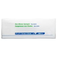Safecross – Éponges non tissées, 10,2 x 10,2 cm, 4 épaisseurs, 2400/paquet (3442)-Longueur : 4 po