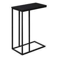 Monarch Specialties - 3761 Table D'Appoint - 25 po H/Noir/Metal Noir-Apportez une touche moderne a votre salon, bureau, chambre familiale ou taniere avec cette table d'appoint en forme de C