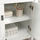 Sauder - 430234 La Collection Cottage Road Base de bibliothèque - Finition White-Finition blanche avec accent Lintel Oak®. 