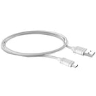 M – Câble de recharge et de synchronisation à port micro USB, 6 pi, blanc (83559)-Modèle flexible en mailles pour empêcher l’enchevêtrement