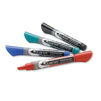 Quartet - Marqueurs à effacement sec EnduraGlide − Pointe biseautée − Couleurs variées − Paquet de 4-Marqueurs à effacement à sec haut de gamme qui offrent toujours des couleurs vives