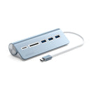 Satechi Aluminium HUB USB-C avec Lecteur de Carte - Bleu-USB-C