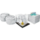 Zenith – Trousse de déversement pour huile, 97 gallons, sans contenant-Contenu : 100 feuilles absorbantes (15 x 17 po), 10 remblais tubulaires (3 x 120 po), 8 tampons absorbants (8 x 18 po), 1 tapis de canalisation (36 x 36 po), 1 ruban d’avertissement (3 po x 500 pi), 2 paires de gants en nitrile, 2X-grand (11), 2 paires de lunettes de sécurité (taille unique), 2 combinaisons microporeuses (grand), 10 sacs à déchets (26 x 36 po)
