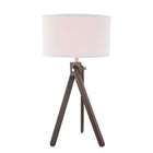 Union & Scale - Essentials - Lampe De Table - Espresso/Blanc-Cable tresse noir avec interrupteur