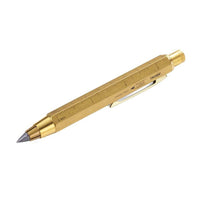 Troika - Carpenter's Contruction Pencil - 5,6 mm - HB - Laiton Antique-Idéal pour dessiner et marquer sur des surfaces rugueuses telles que le bois, la pierre et le béton