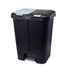 Step N' Sort - Poubelle double et poubelle de recyclage - 40 L -Noir-Capacité de 40 litres ; chaque poubelle contient 20 litres