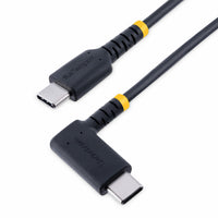 StarTech - Câble de charge USB-C vers USB-C coudé 60 W de 6 pi - Noir-Connectors: 1 x 24-pin USB 2.0 Type-C (Connector A), 1 x 24-pin USB 2.0 Type-C (Connector B)