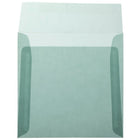 JAM Paper Enveloppes translucides, 6,5 x 6,5 po, bleu océan, 50/paquet-Intérieur vierge où écrire un mot personnalisé