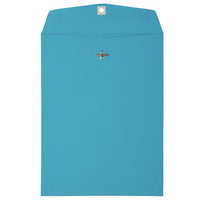 JAM Paper - Enveloppes colourées 9 x 12 avec fermeture à fermoir - Bleu - Paquet de 50-Couleur : Enveloppe de catalogue bleue avec fermoir