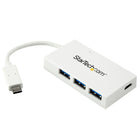 StarTech® Concentrateur USB-C à 4 ports, blanc (HB30C3A1CFBW)-Connectez les périphériques USB-A et USB-C via le port USB-C de votre ordinateur portatif