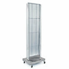 Azar Displays – Panneau perforé sur pied, base rotative, 60 x 16 po, transparent (700258-CLR)-Acrylique transparent