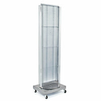 Azar Displays – Panneau perforé sur pied, base rotative, 60 x 16 po, transparent (700258-CLR)-Acrylique transparent