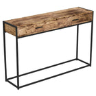 Safdie & Co. 48L Table Console - Métal Noir - Bois Brun Récupéré 2 Tirroirs-Embellissez votre entrée, votre couloir ou votre salon avec cette console de style moderne.