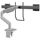 Bras pour moniteur Humanscale M8.1 avec double barre transversale + poignée-Le M8.1 est livré non assemblé pour réduire la taille de l'emballage et ses liaisons modulaires permettent aux utilisateurs de concevoir rapidement l'espace le plus productif sans pièces supplémentaires - tout en économisant efficacement les ressources, l'énergie et les frais d'expédition pour aller de l'usine au bureau. Les bras du moniteur à échelle humaine sont également exempts de produits chimiques nocifs de la Liste rouge.