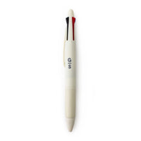 General Supply Goods + Co − Stylo rétractable 4 couleurs − blanc mat-Plastique 4-en-1