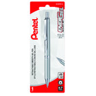 Pentel - Stylos EnerGel Alloy à encre gel liquide rétractables - 0,7 mm - argenté-Barillet élancé en alliage d'aluminium