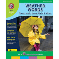 Livre numérique : Weather Words  Sleet, Hail, Snow, Rain & Wind (format PDF, téléchargement pour 1 utilisateur), 1re à 3e année-Vous recevrez deux courriels : un confirmant toute la commande et l'autre avec un bouton Download Software (Télécharger le logiciel). Vous pouvez télécharger immédiatement ou revoir votre courriel pour télécharger plus tard.